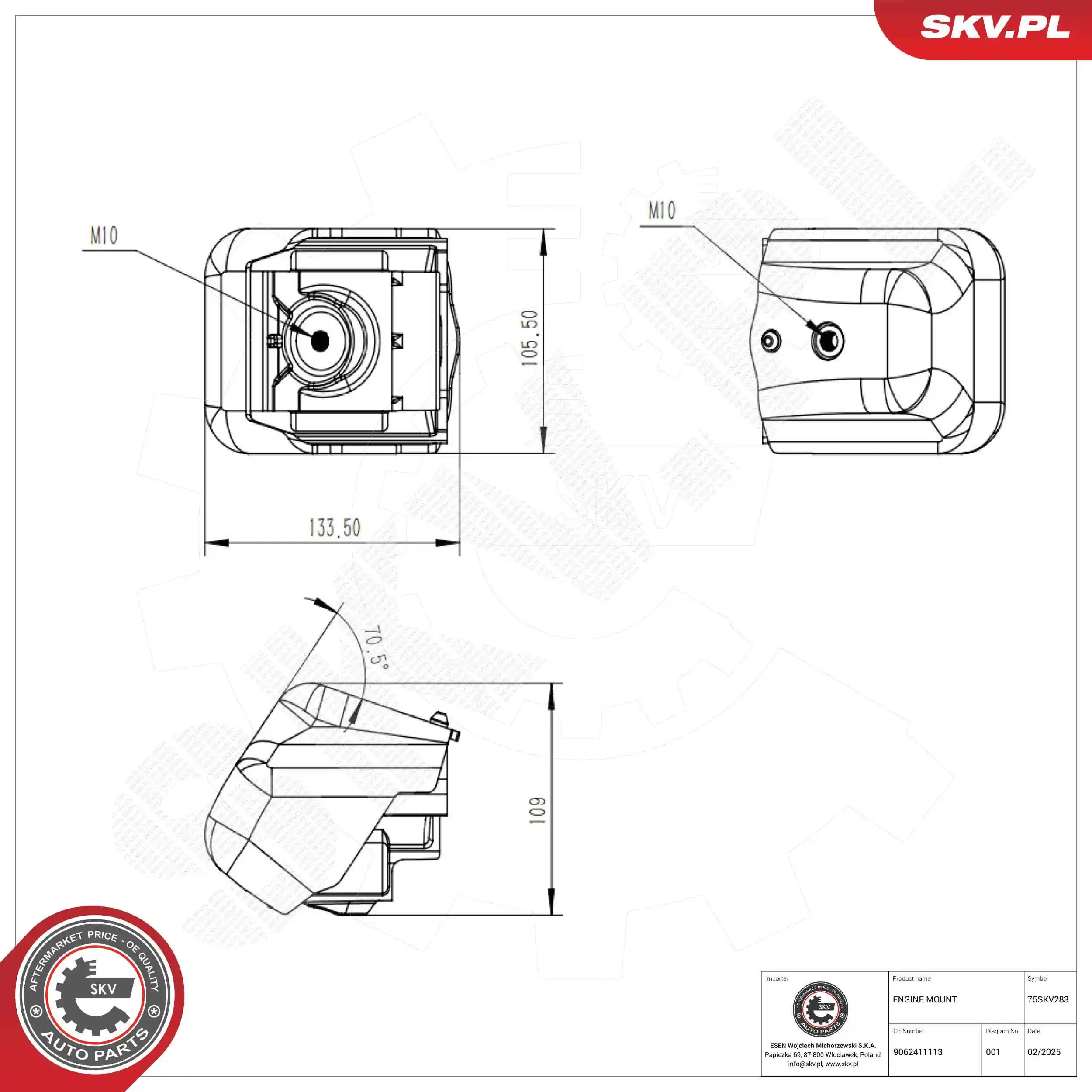 Mounting, engine